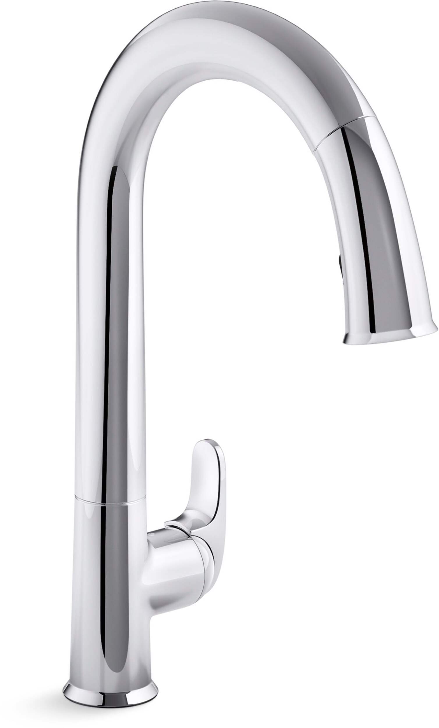 Kohler Sensate® Kitchen Faucet with KOHLER® Konnect™ and Voice Activated Technology, Polished Chrome Front_Three_Fourths_Angled_Right