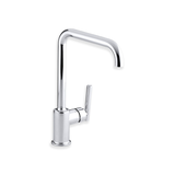 Kohler Purist® Single Hole Kitchen Sink Faucet with 8" Spout, Polished Chrome Front_Three_Fourths_Angled_Right