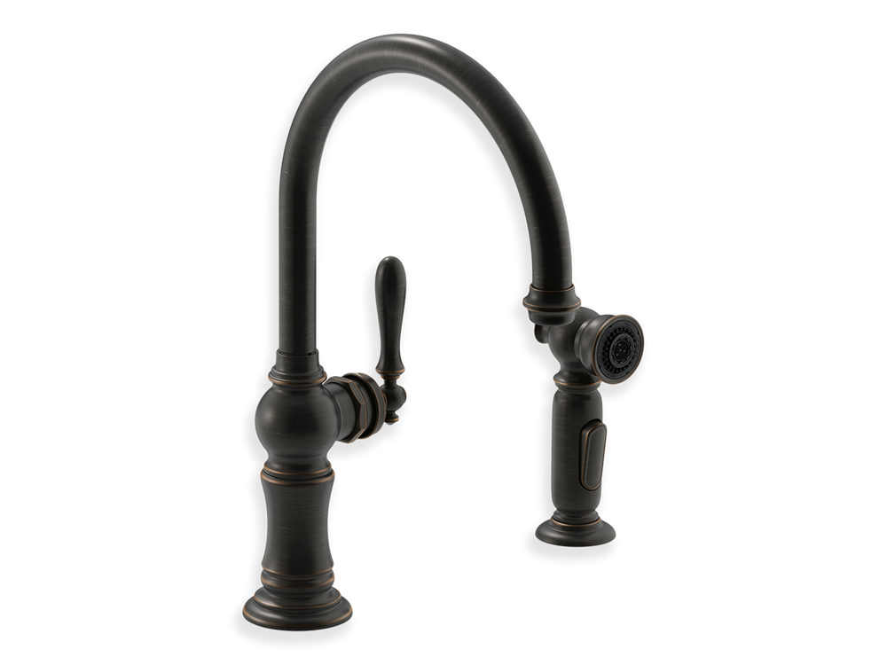 Kohler Artifacts Kitchen Faucet with Matching Side Spray, Stainless