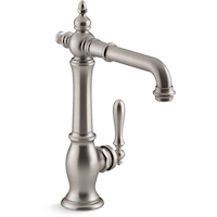 Kohler Artifacts® Bar Sink Faucet, Victorian Spout Design, Vibrant Stainless Front_Three_Fourths_Angled_Right