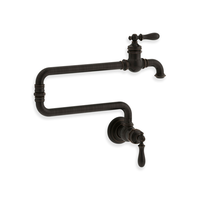 Kohler Artifacts<sup>MD</sup> Robinet de remplissage de chaudron à trou unique à montage mural avec bec prolongé de 22 po, bronze huilé Front_Three_Fourths_Angled_Right