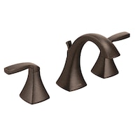 Moen Voss Two-Handle Widespread Bathroom Sink Faucet Trim Kit (Valve Required), Oil Rubbed Bronze Front_Three_Fourths_Angled_Right