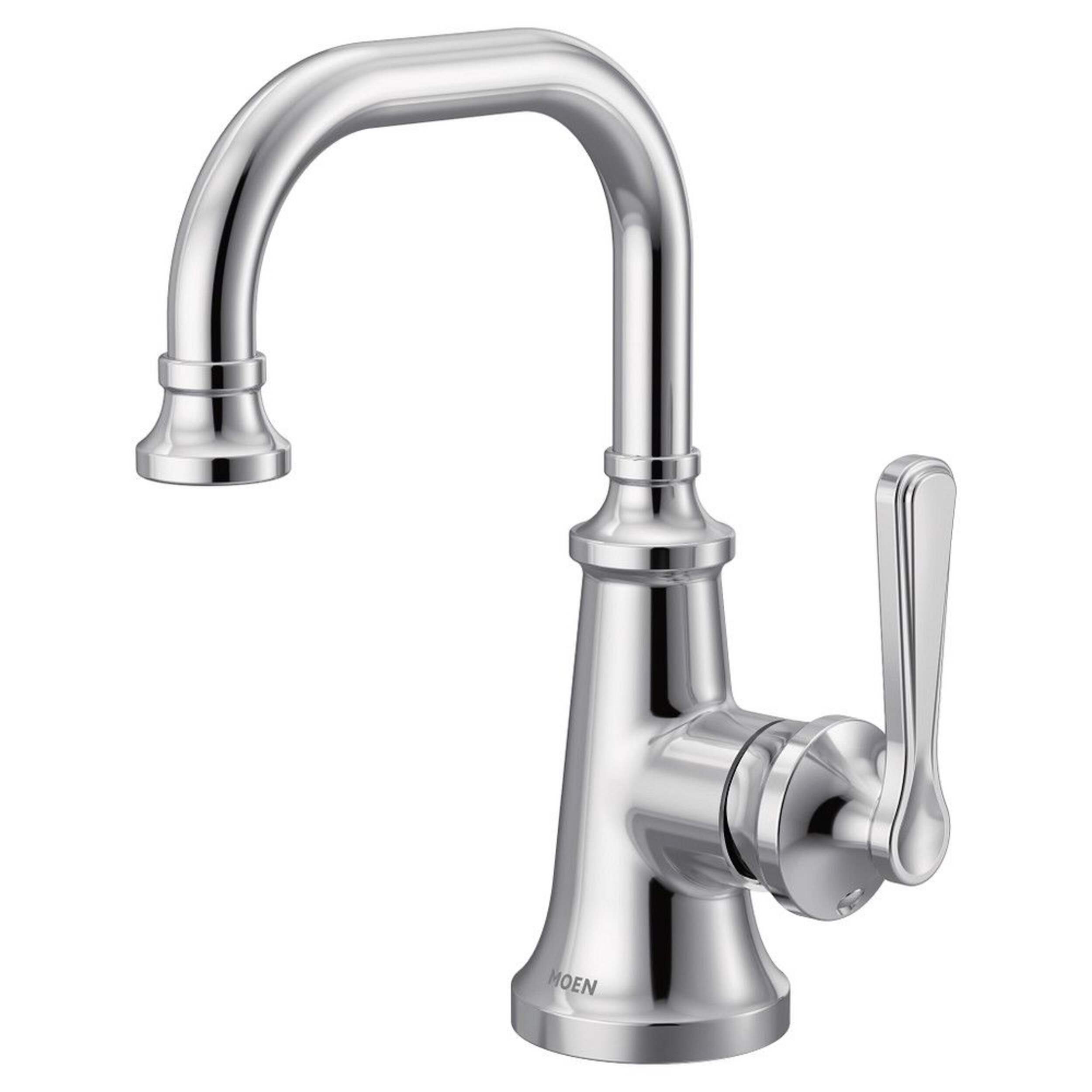 Moen Colinet One-Handle Single Hole Traditional Bathroom Sink Faucet, Chrome Front_Three_Fourths_Angled_Left