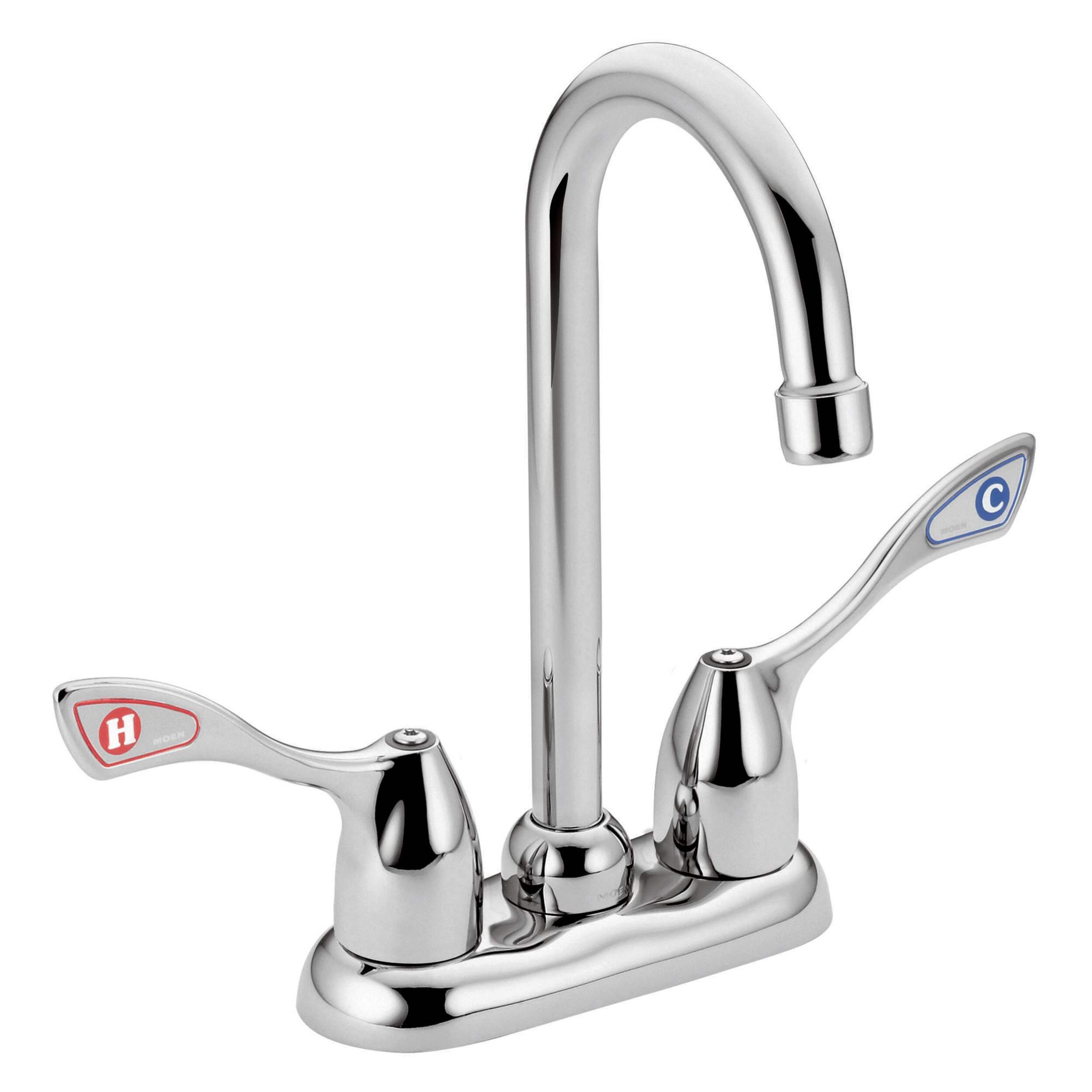 Moen M-Bition Two-Handle Commercial Bar or Pantry Faucet, Chrome Front_Three_Fourths_Angled_Right