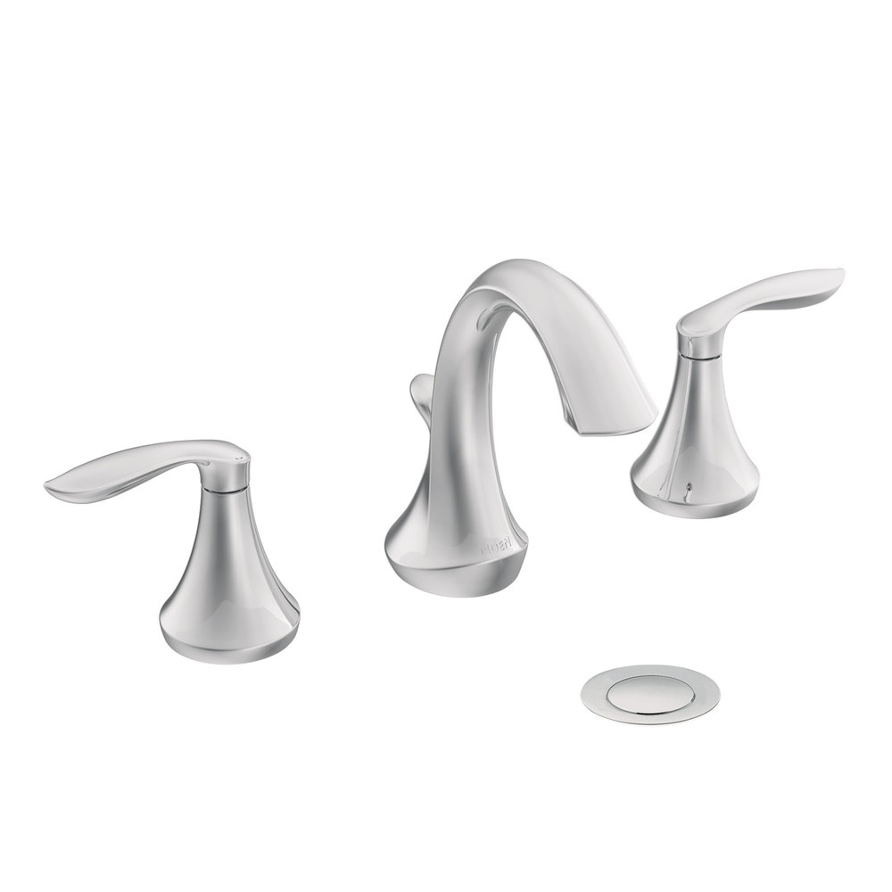 Moen EVA 2Handle HighArc Widespread Bathroom Faucet, Valve Required