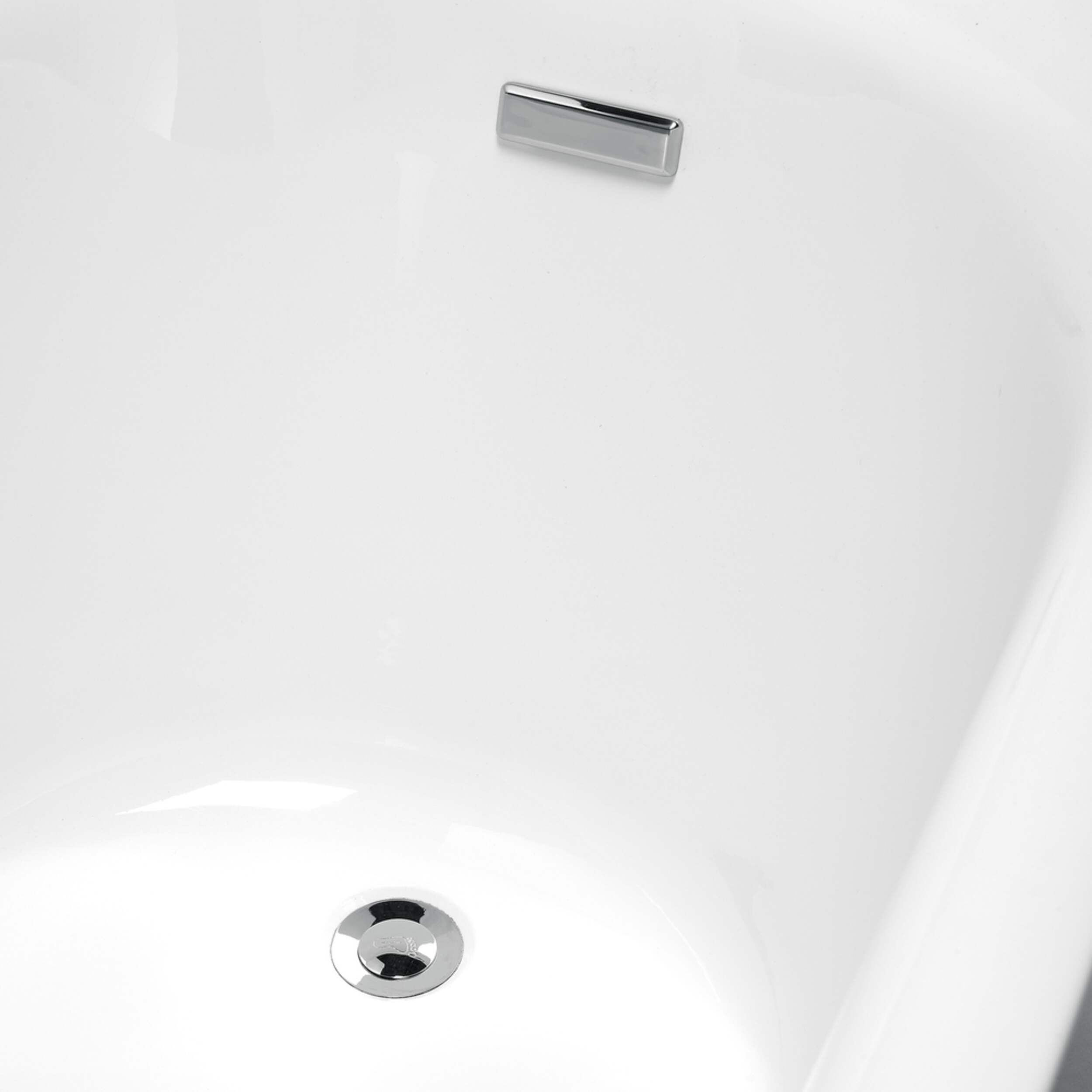 OVE Rachel Freestanding Reversible Slipper Bathtub Combo with Athena Bath Faucet, Acrylic White