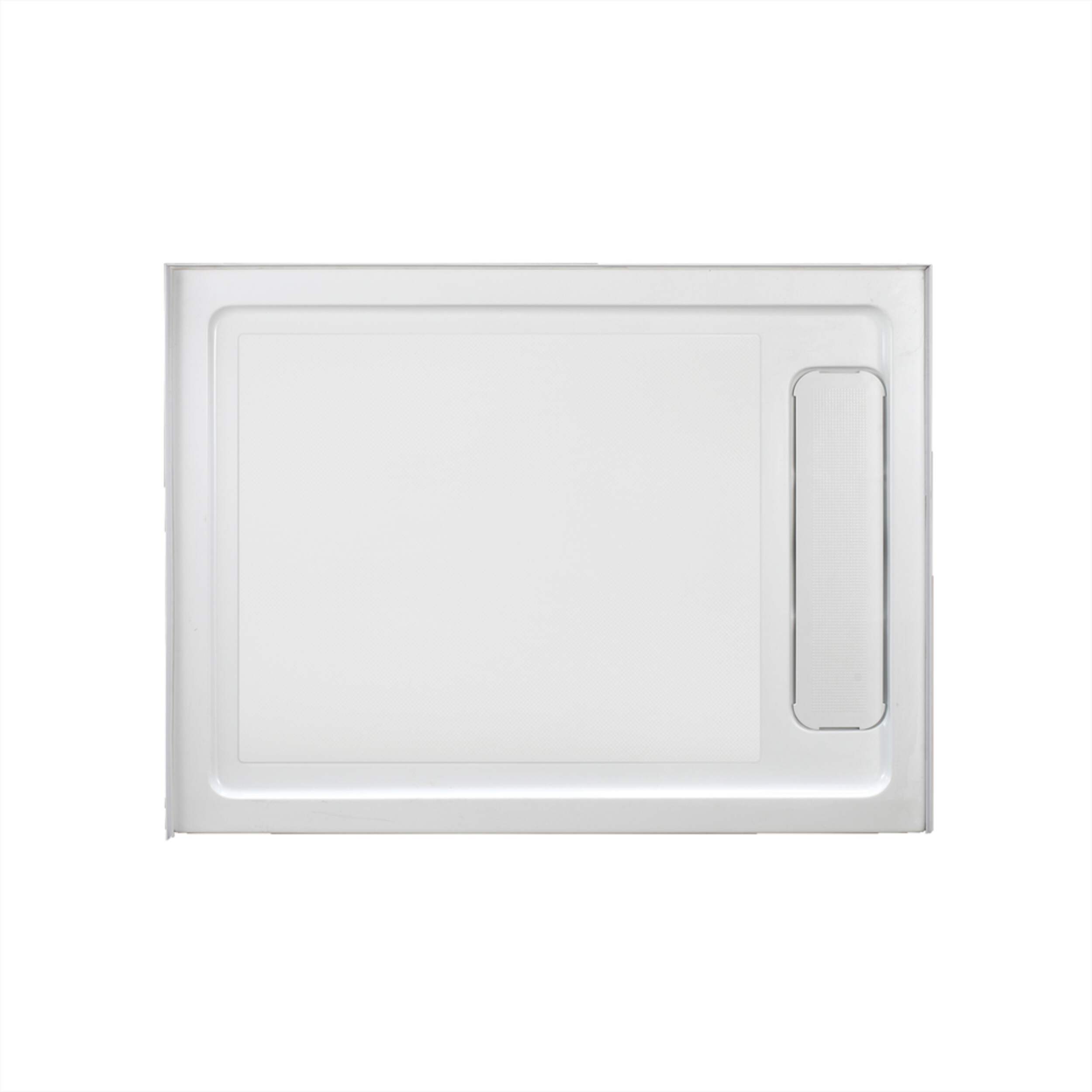 OVE Erika Shower Pan Base with Rectangle Dish, White, 48 x 32 x 2.8-in Overhead_Flat