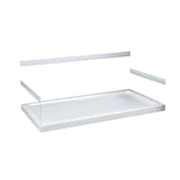 OVE Erika Shower Pan Base with Rectangle Dish, White, 60 x 32 x 2.8-in Front_Angled_Right