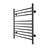 WarmlyYours Infinity Electric Towel Warmer, Black, 10-Bars Front_Three_Fourths_Angled_Left