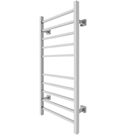 WarmlyYours Metropolitan Electric Towel Warmer, Polished Stainless Steel, 10-Bars Front_Three_Fourths_Angled_Left