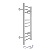 WarmlyYours Riviera Electric Towel Warmer, Brushed Stainlesss Steel, 9-Bars