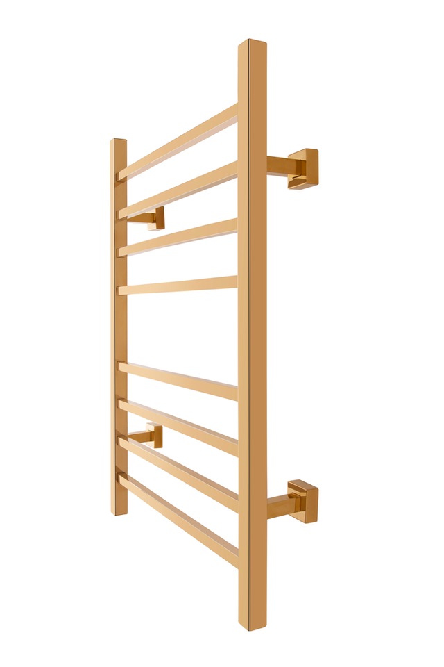WarmlyYours Sierra Electric Towel Warmer, Polished Gold, 8Bars