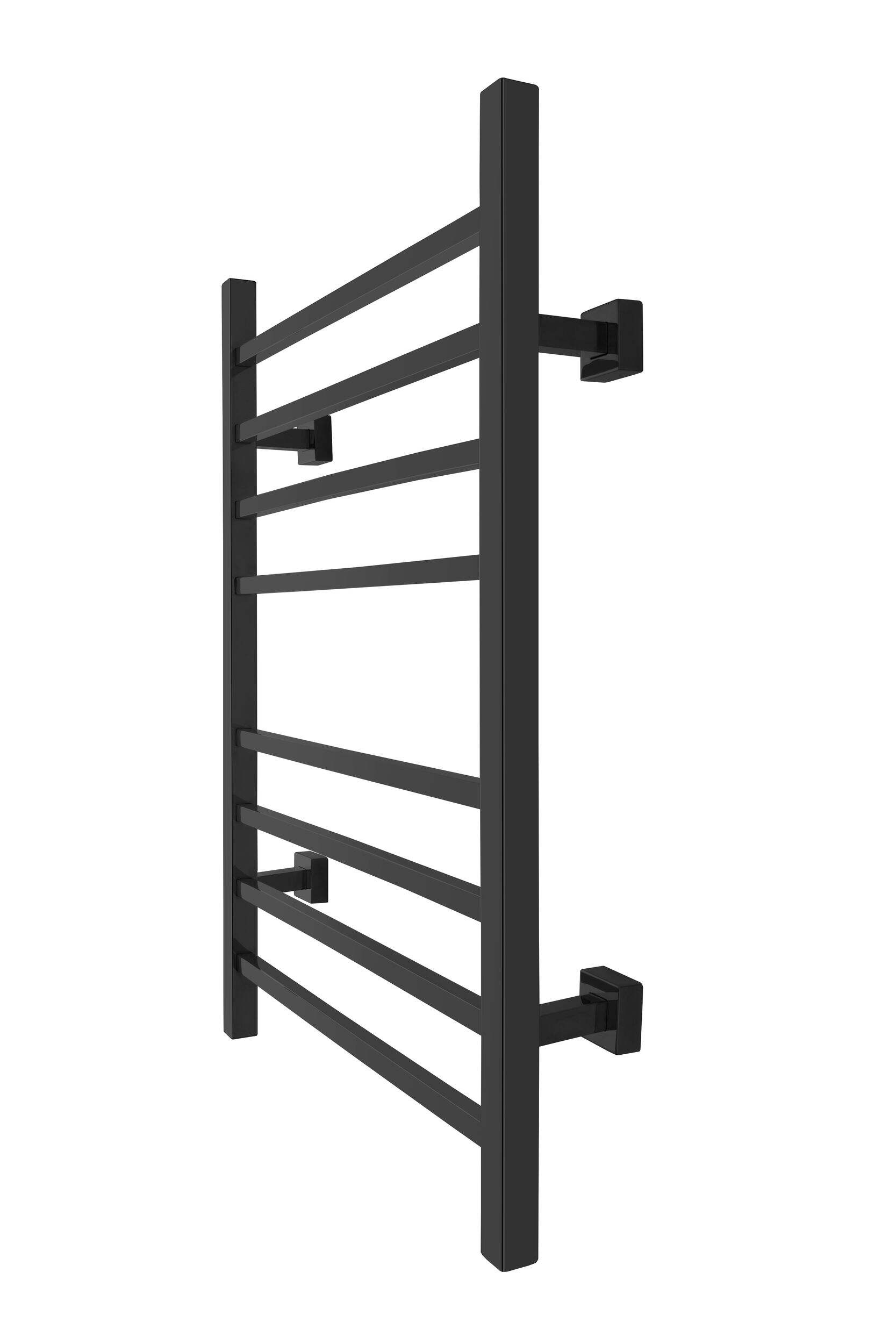 WarmlyYours Sierra Electric Towel Warmer, Black, 8-Bars Front_Three_Fourths_Angled_Left