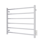 WarmlyYours Tahoe Electric Towel Warmer, Polished Stainless Steel, 6-Bars Front_Three_Fourths_Angled_Left