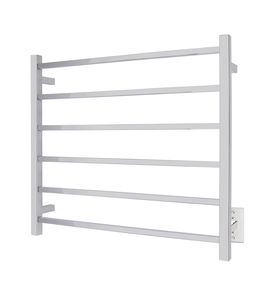 WarmlyYours Tahoe Electric Towel Warmer, Polished Stainless Steel, 6