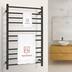 WarmlyYours Malta Electric Towel Warmer, Black, 11-Bars Front_Angled_Right