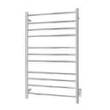WarmlyYours Malta Electric Towel Warmer, Polished Stainless Steel, 11-Bars Front_Three_Fourths_Angled_Left