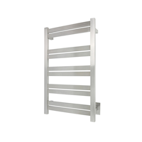 WarmlyYours Grande Electric Towel Warmer, Brushed Stainless Steel, 10-Bars Front_Three_Fourths_Angled_Left