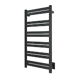 WarmlyYours Grande Towel Warmer, Black, 12-Bars Front_Three_Fourths_Angled_Left