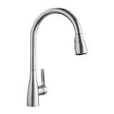 Robinet de cuisine rétractable à jet double Blanco Atura, acier PVD Front_Three_Fourths_Angled_Right