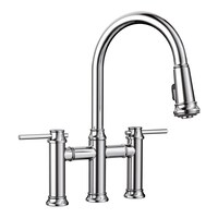 Robinet à traverse rétractable à jet double Blanco Empressa, chromé Front_Three_Fourths_Angled_Right