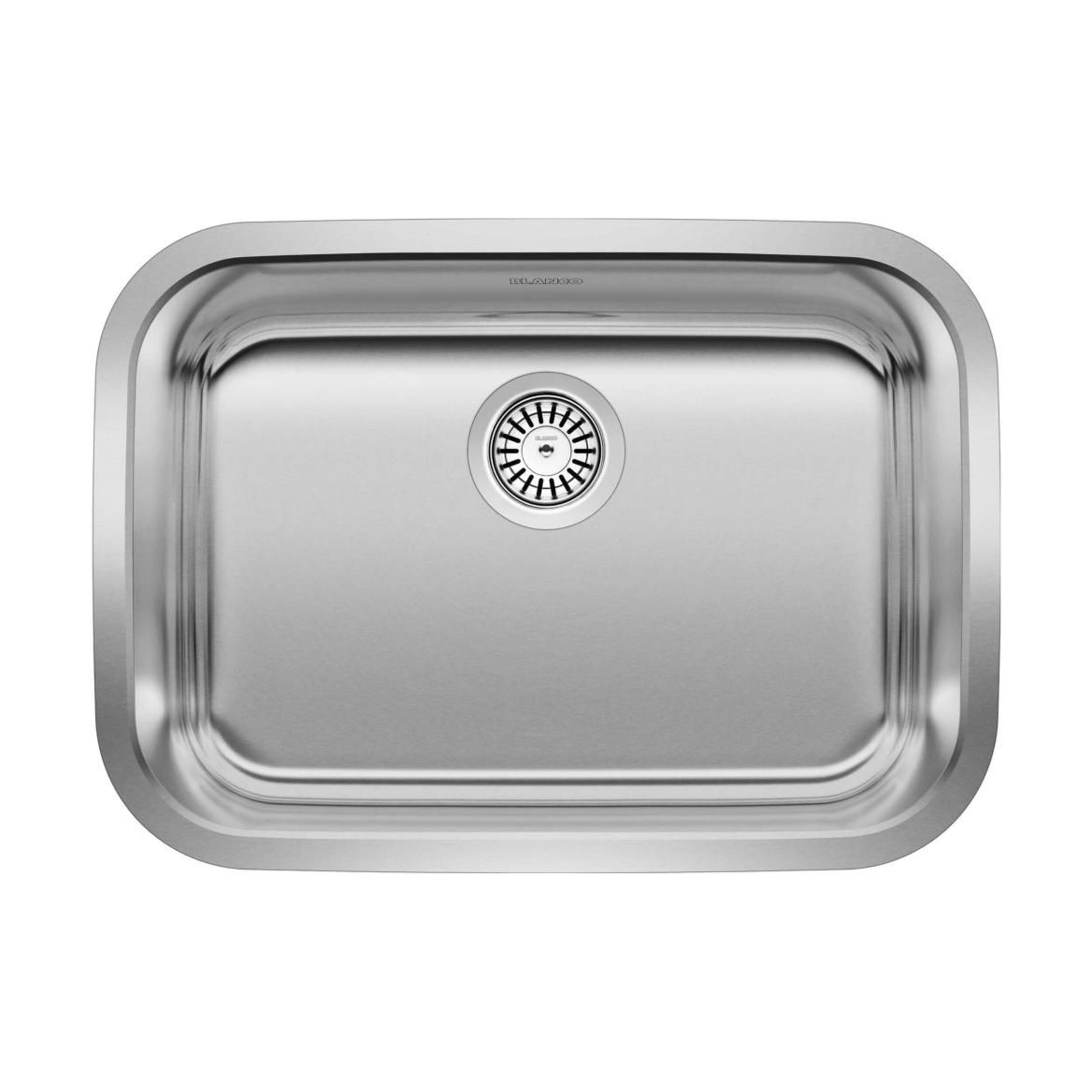 Blanco Essential 24-in Single Bowl Undermount Stainless Steel Kitchen Sink Overhead_Flat