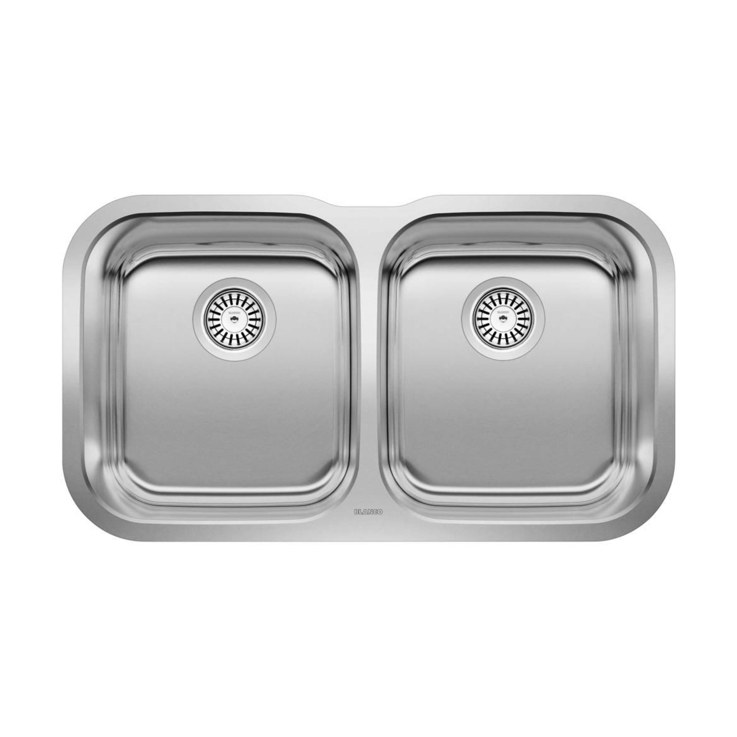 Évier de cuisine sous comptoir à double cuve en acier inoxydable 50/50 Blanco Essential, 31 po Overhead_Flat