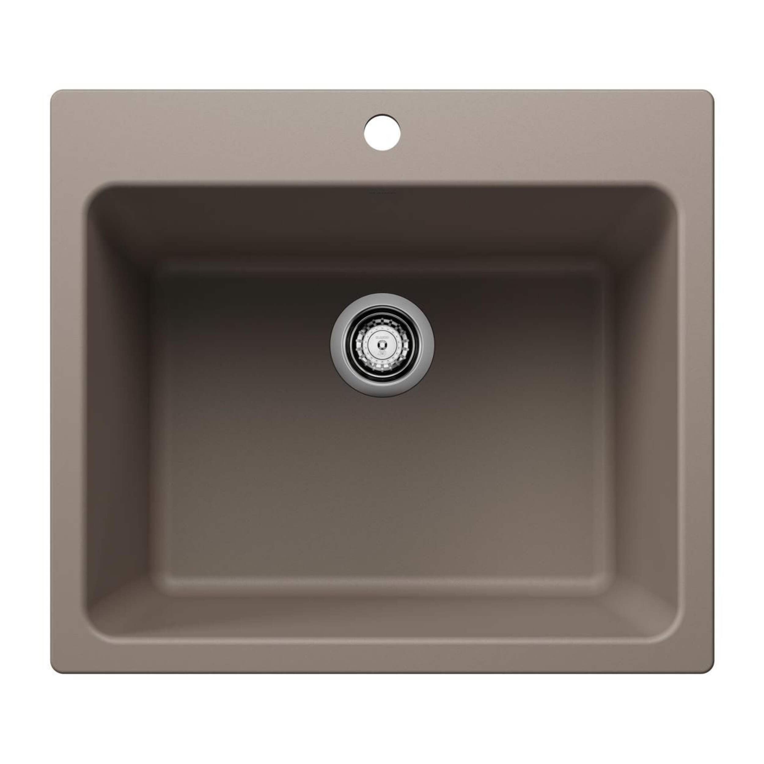 Cuve de lavage à double montage et cuve simple Blanco Liven SILGRANIT, 25 po, truffe Overhead_Flat