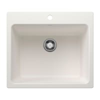 Blanco Liven SILGRANIT 25-in Single Bowl Dual Mount Laundry Sink, White Overhead_Flat