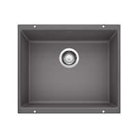 Évier de cuisine sous comptoir à cuve simple Blanco Precis SILGRANIT, 21 po, cintre Overhead_Flat