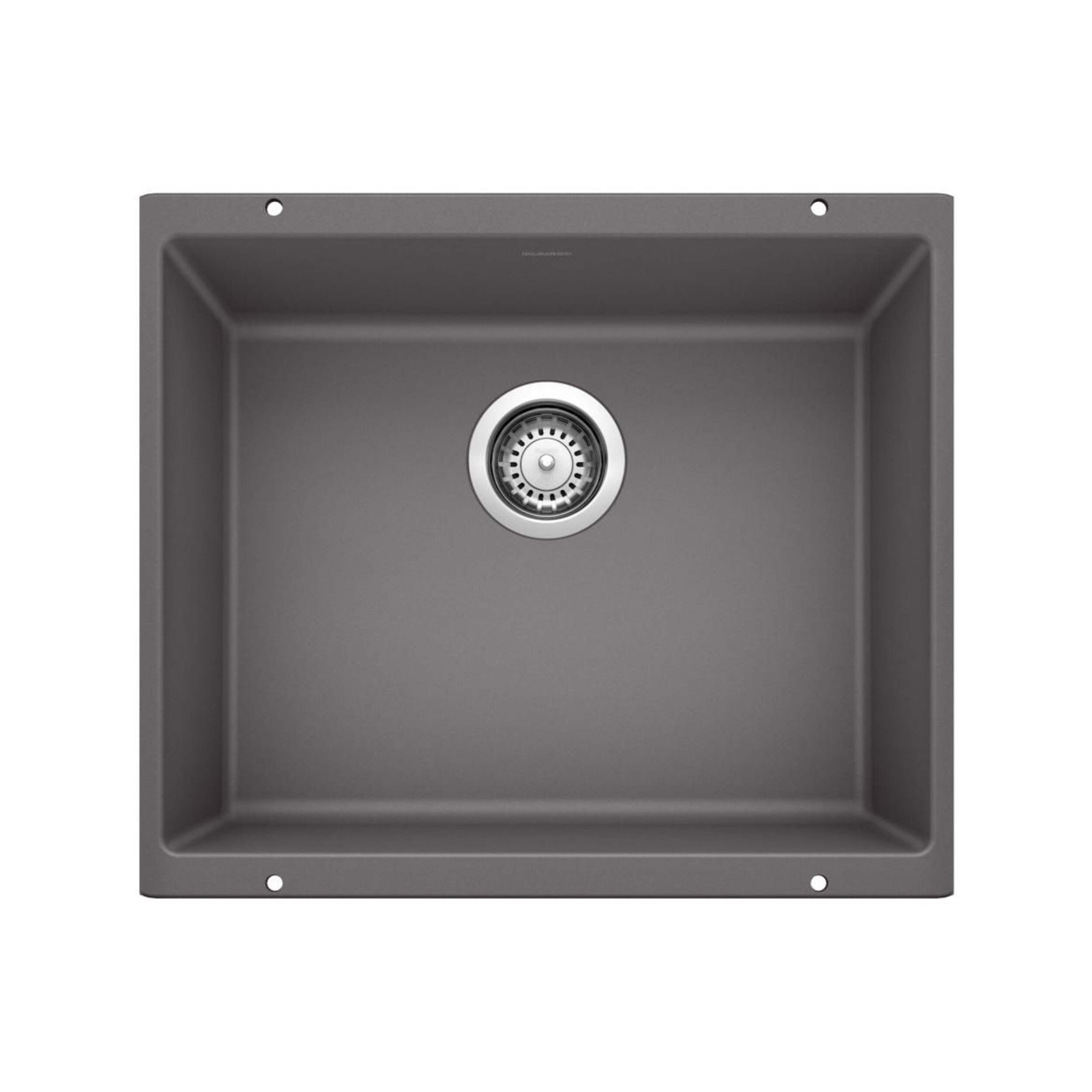 Évier de cuisine sous comptoir à cuve simple Blanco Precis SILGRANIT, 21 po, cintre Overhead_Flat