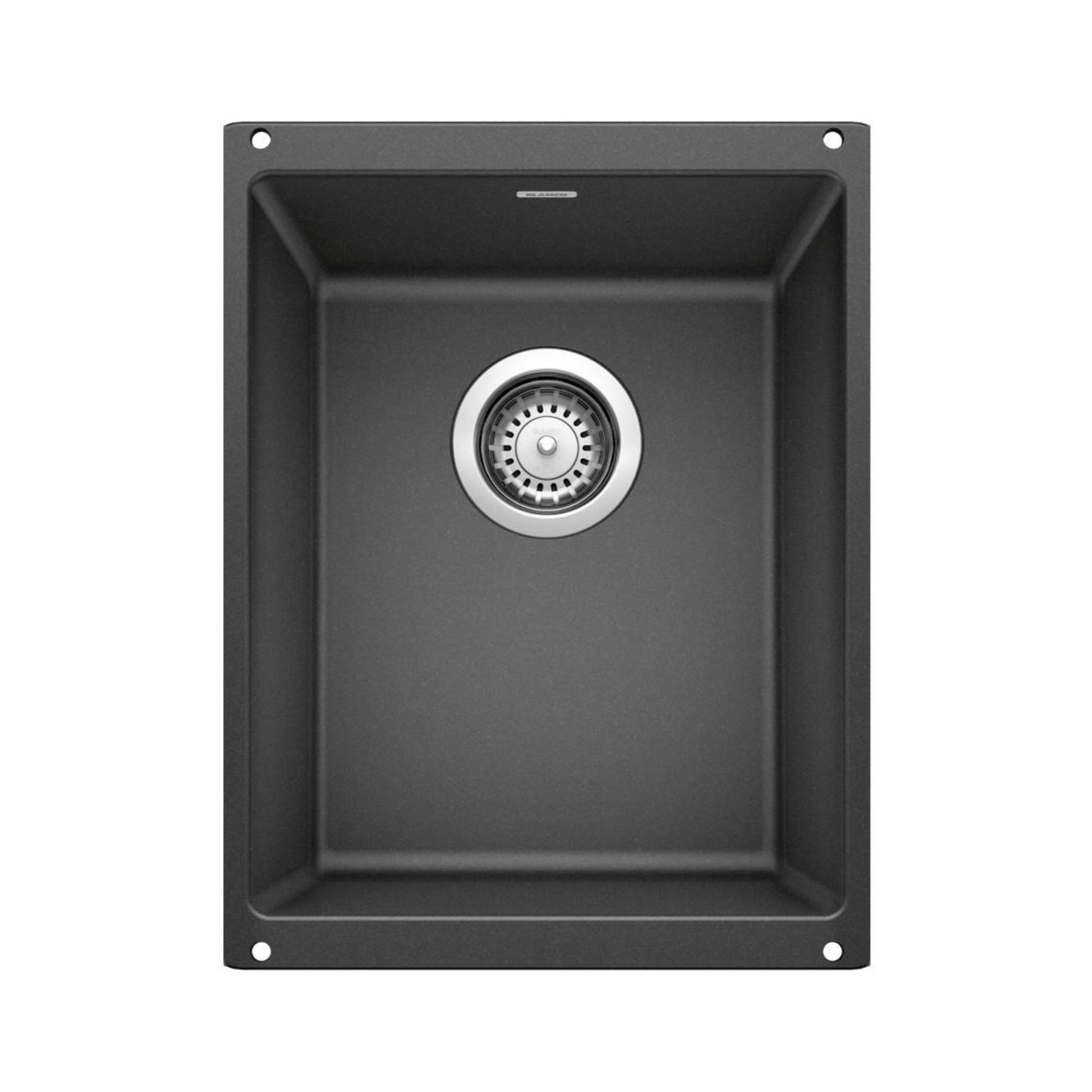 Blanco Precis SILGRANIT 13-in Undermount Bar Sink, Anthracite Overhead_Flat