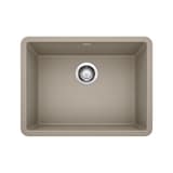 Blanco Precis SILGRANIT 24-in Single Bowl Undermount Kitchen Sink, Truffle Overhead_Flat