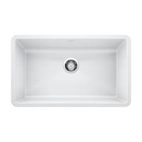 Évier de cuisine sous comptoir Blando Precis SILGRANIT Super Single, 32 po, blanc