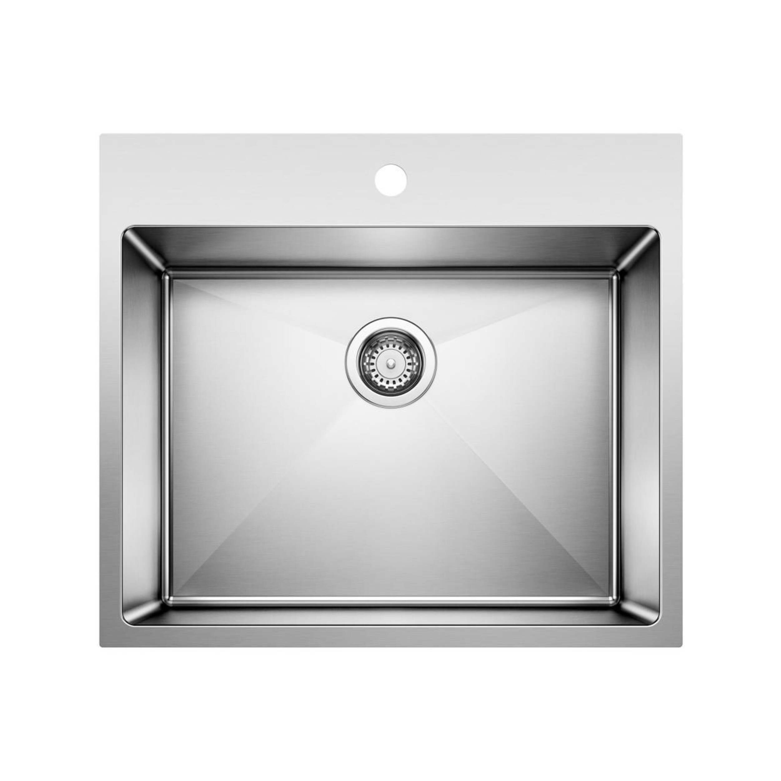 Blanco Quatrus R15 25-in Single Bowl Dual Mount Stainless Steel Laundry Sink Overhead_Flat