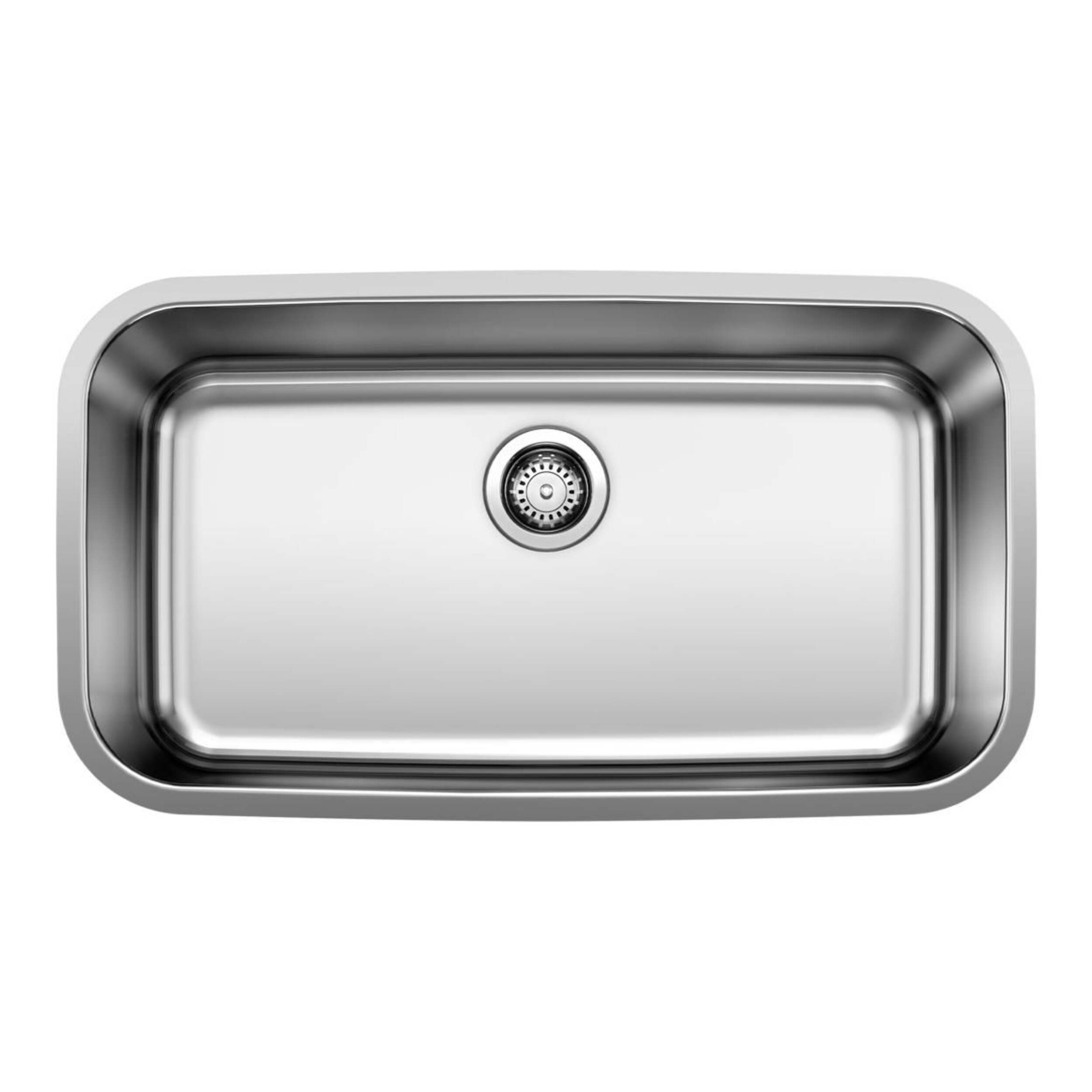 Blanco Stellar Single Bowl Undermount Stainless Steel Kitchen Sink, 28-in Overhead_Flat