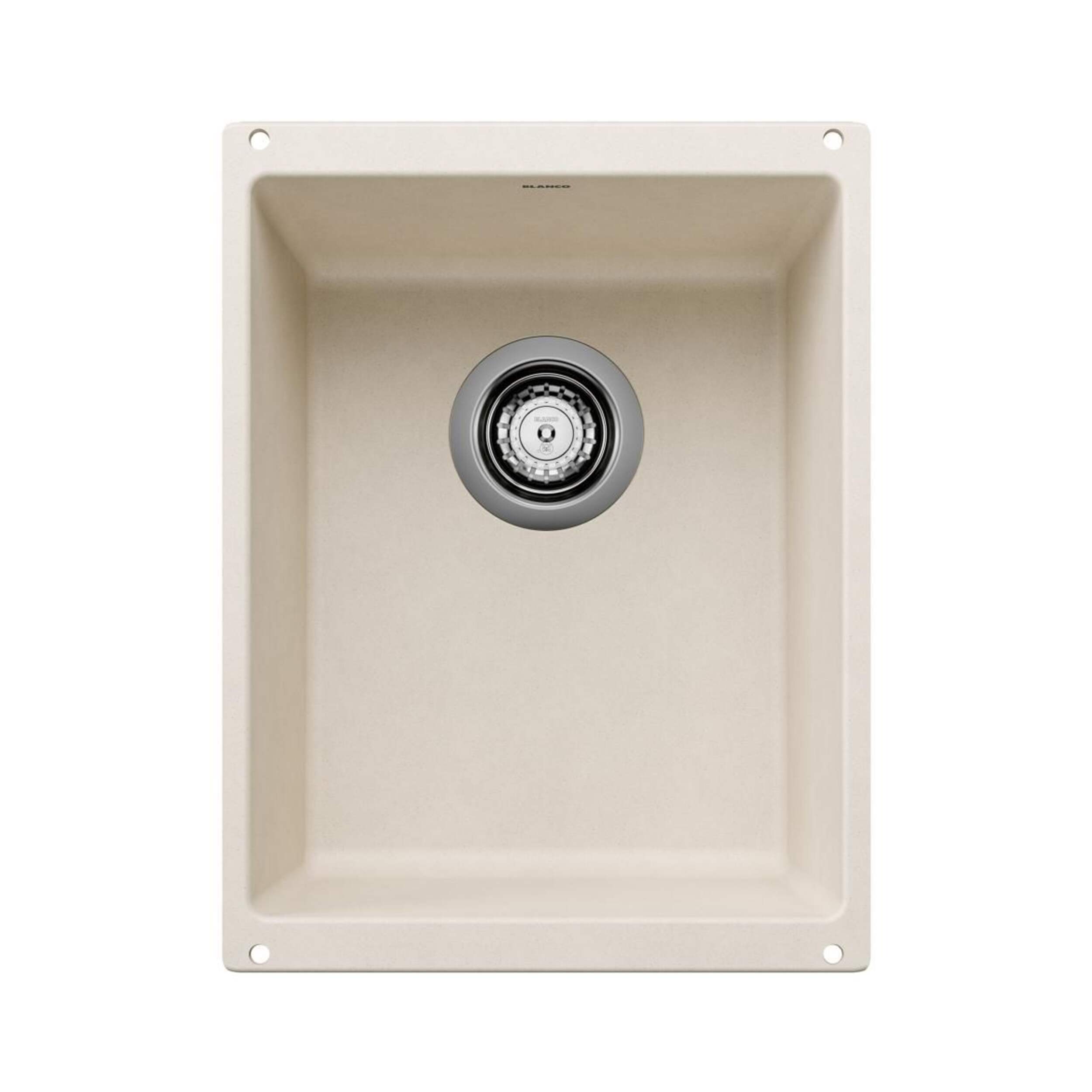 Blanco Precis SILGRANIT 13-in Undermount Bar Sink, Soft White Overhead_Flat