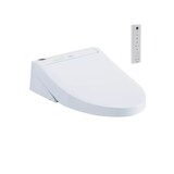 Siège de toilette bidet électronique TOTO WASHLET C5, avec nettoyage de buse EWATER+ et PREMIST, allongé, blanc coton Front_Angled_Right