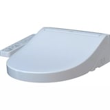 TOTO® WASHLET® C2 Electronic Bidet Toilet Seat with PREMIST and EWATER+ Wand Cleaning, Round, Cotton White Front_Angled_Left