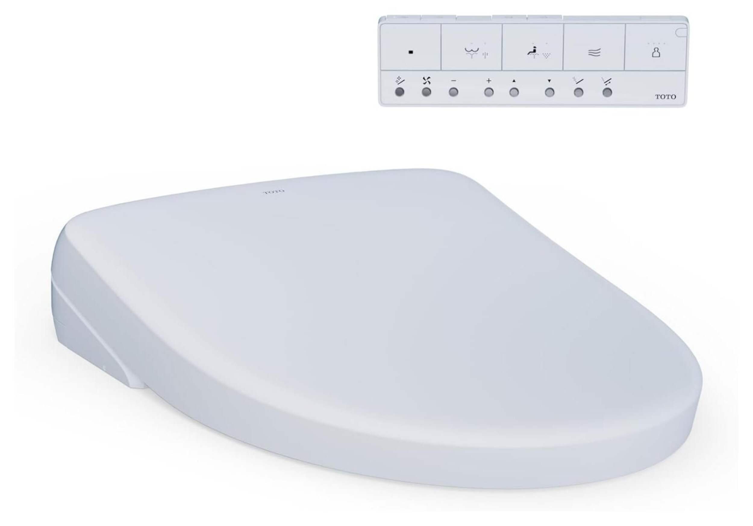 Siège de toilette électronique TOTO S7 WASHLET+ avec nettoyage de cuvette et buse EWATER+,couvercle contemporain, blanc Composite_or_Mixed