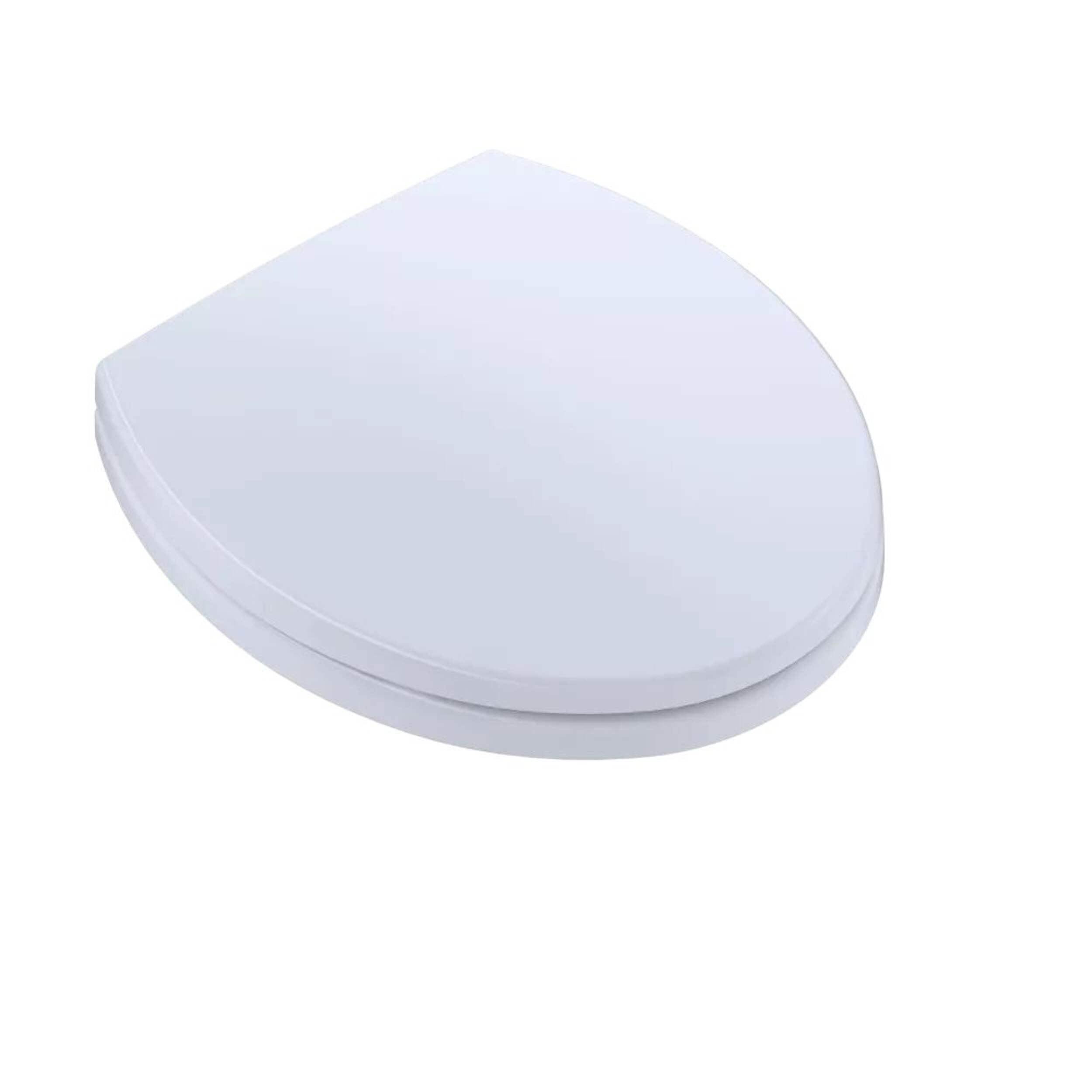 TOTO® SoftClose® Non Slamming, Slow Close Round Toilet Seat and Lid, Cotton White Front_Angled_Right