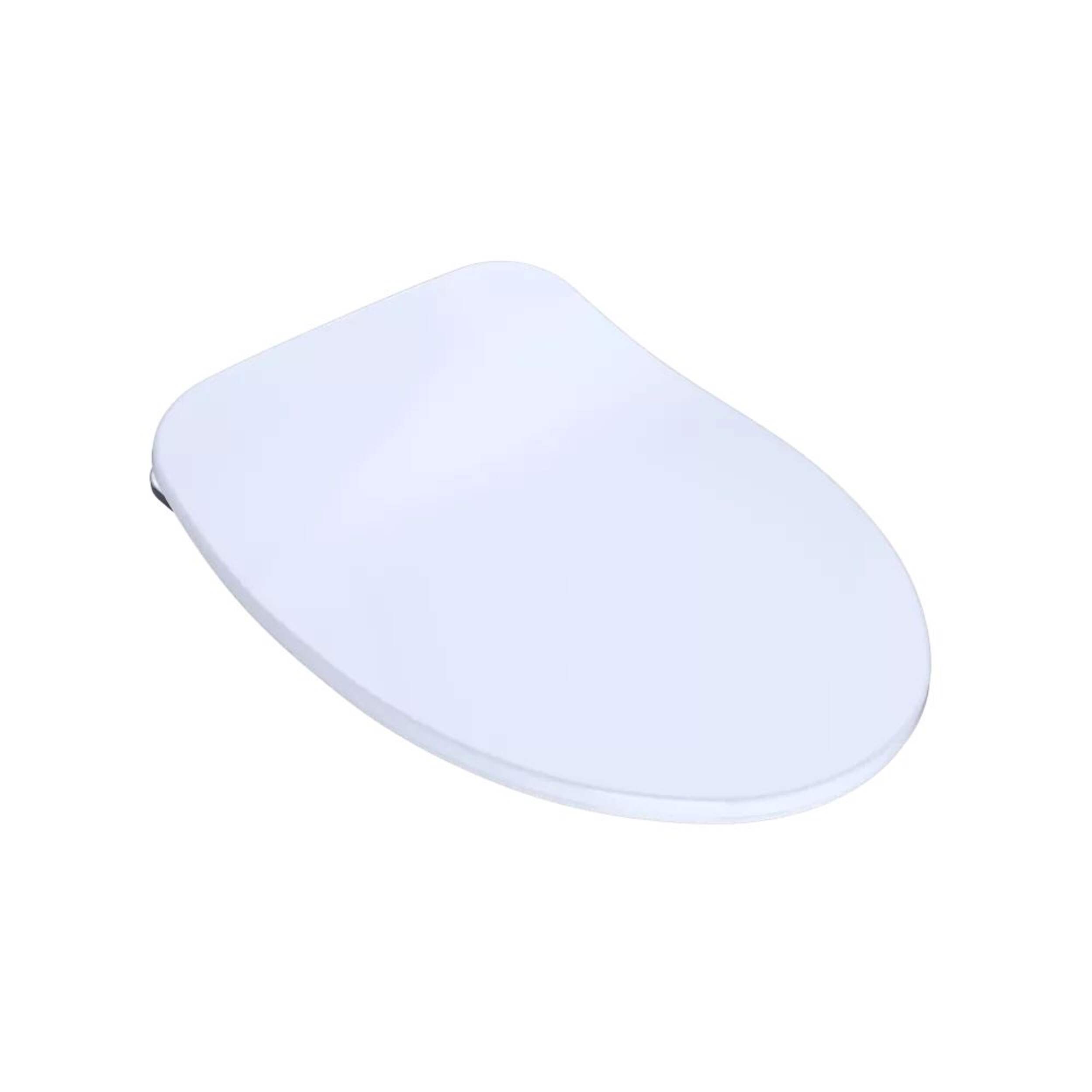 TOTO® SoftClose® Ultra Slim, Non-Slamming Toilet Seat and Lid, Cotton White Front_Angled_Right