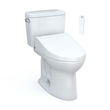 TOTO Drake WASHLET+ Two-Piece Elongated 1.6 GPF Tornado Flush Toilet with C5 Bidet Seat, Cotton White Composite_or_Mixed