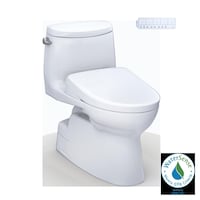 TOTO WASHLET+ Carlyle II One-Piece Elongated 1.28 GPF Toilet & WASHLET+ S7 Contemporary Bidet Seat