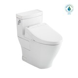 Toilette allongée TOTO WASHLET+ Legato une pièce de 1,28 gal/c avec siège bidet WASHLET C5, blanc coton Front_Angled_Right