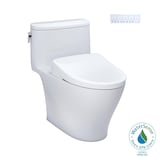 TOTO WASHLET+ Nexus One-Piece Elongated 1.28 GPF Toilet with Auto Flush S7 Contemporary Bidet Seat Composite_or_Mixed