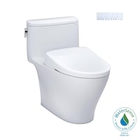TOTO WASHLET+ Nexus One-Piece Elongated 1.28 GPF Toilet with Auto Flush S7 Contemporary Bidet Seat Composite_or_Mixed