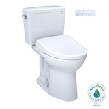 TOTO® Drake® WASHLET®+ Two-Piece 1.28 GPF Universal Height Tornado Flush® Toilet with S7A Bidet Seat Composite_or_Mixed