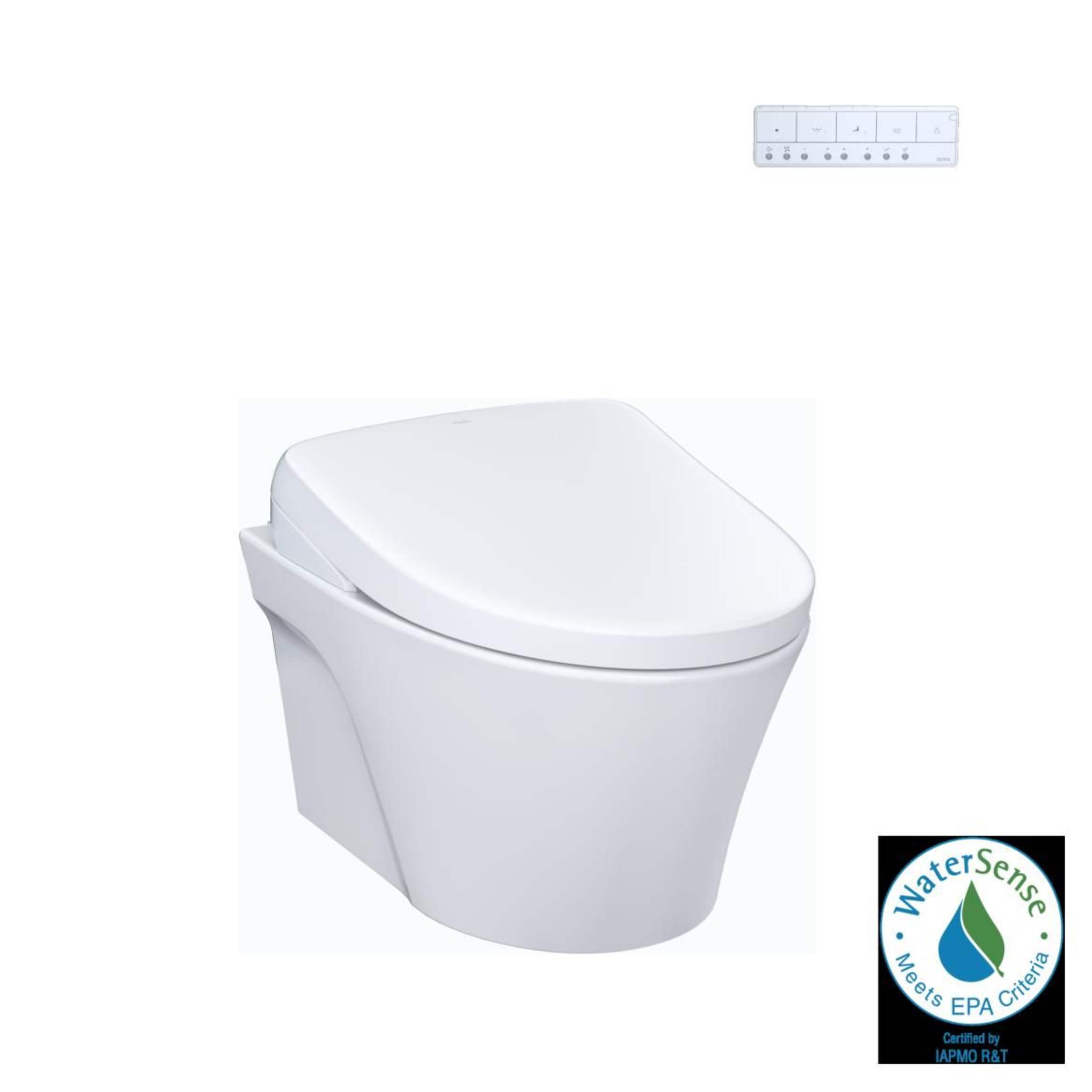 TOTO® WASHLET®+ AP Wall-Hung Toilet with S7 Bidet Seat and DuoFit® In-Wall 0.9 & 1.28 GPF Dual-Flush Tank Composite_or_Mixed