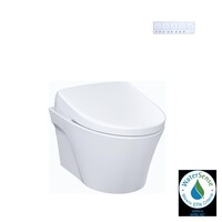 TOTO® WASHLET®+ AP Wall-Hung Toilet with S7A Seat and DuoFit® In-Wall 0.9 & 1.28 GPF Auto Dual-Flush Tank Composite_or_Mixed